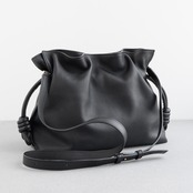 ロエベ フラメンコ クラッチ ミディアム ショルダーバッグ ブラック レザー