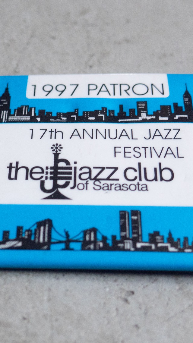 "The Jazz Club of Sarasota" 1997 Pin badge