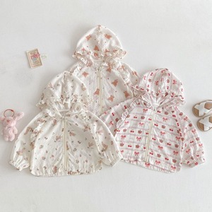 【BABY＆KID】キュート動物柄フリル付きジップアウター