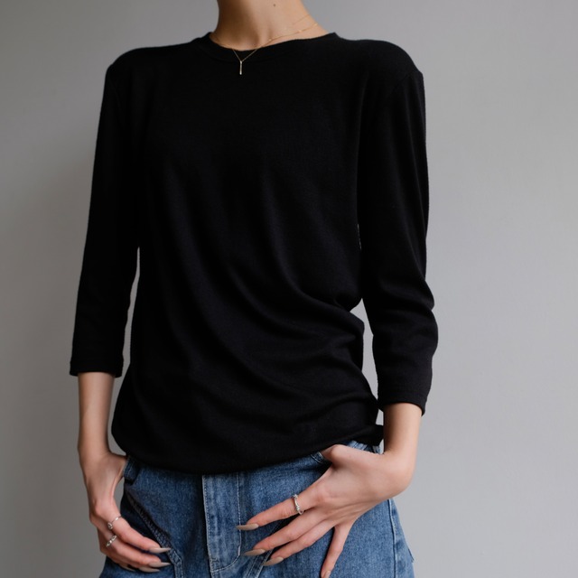 BASIC STRETCH TOPS / BLK