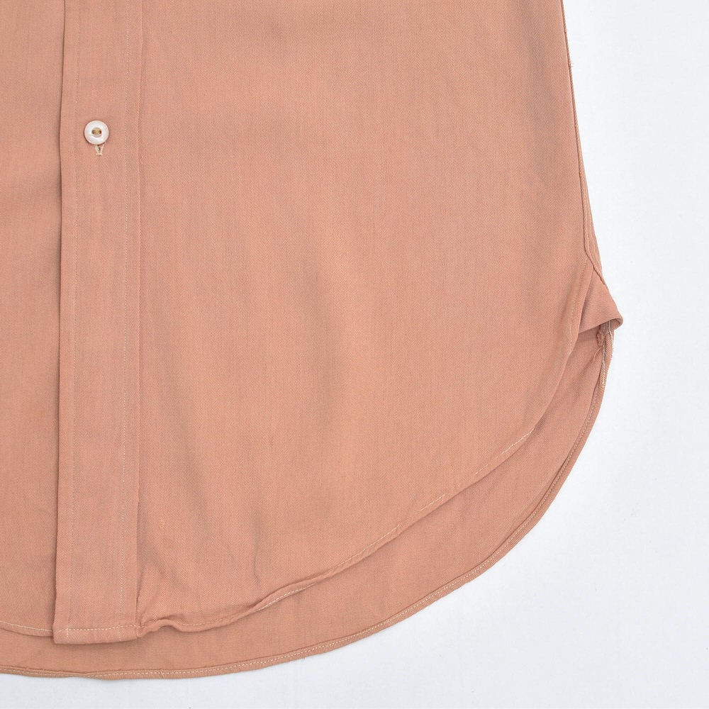 40～50s Vintage レーヨンシャツ マチ付き 長袖 ヴィンテージ ベージュ