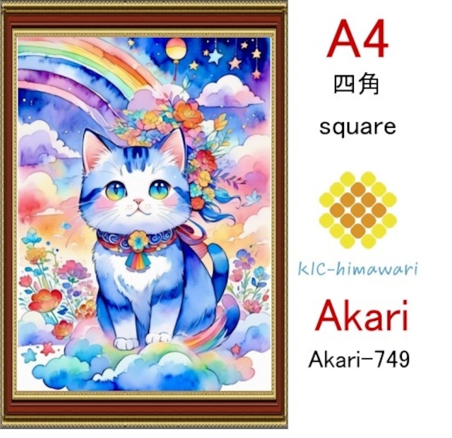 【国内製造】A4サイズ  四角ビーズ【akari-749】ダイヤモンドアート