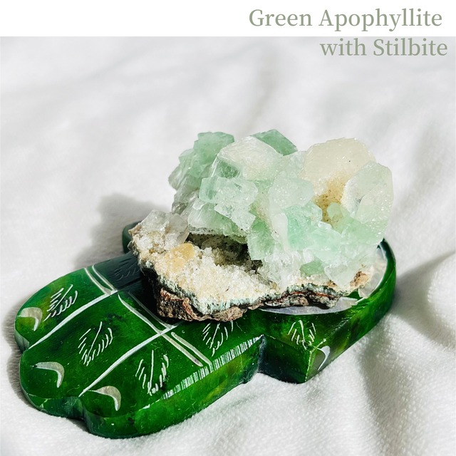 グリーンアポフィライト 共生スティルバイト ポイント インド 天然石