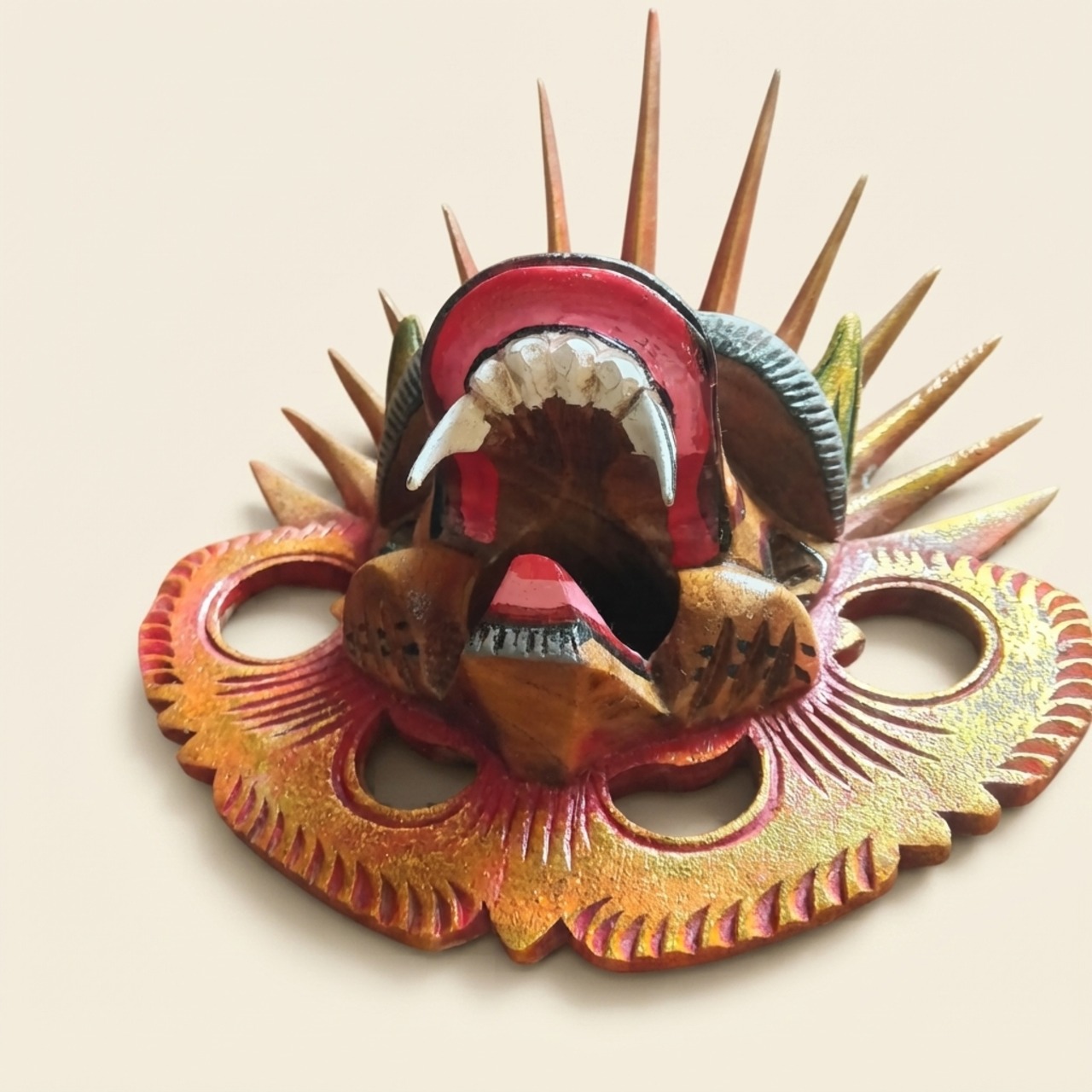 バリ 壁掛け マスク 木彫り 手彫り ハンドメイド Barong バロン