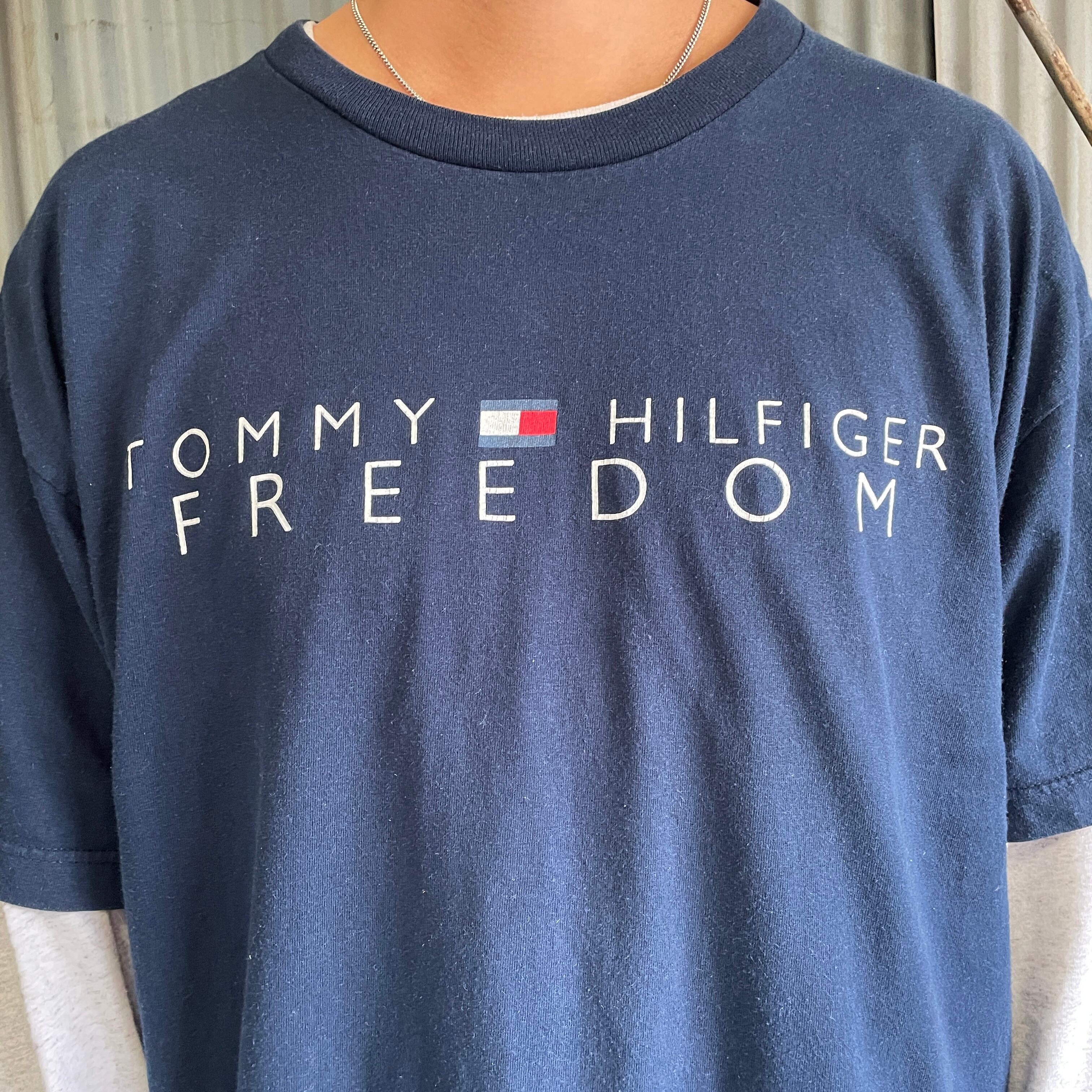 トミーヒルフィガー 90s ラガーシャツ 極厚コットン L 紺 刺繍 輸入 古着 TOMMYHILFIGAR/トミーヒルフィガー】ラガーシャツ | 古着屋KAKAVAKA
