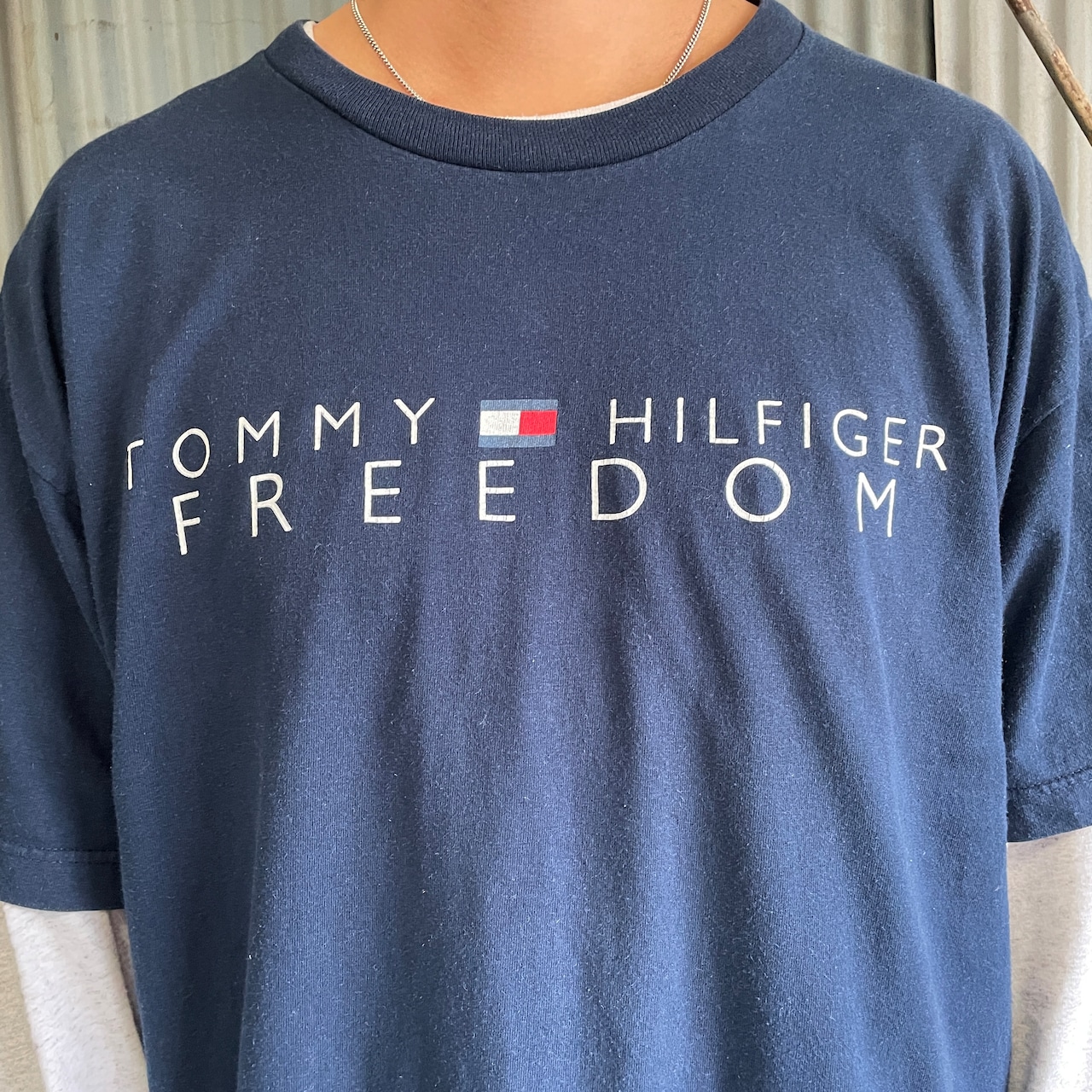 90年代 USA製 TOMMY HILFIGER トミーヒルフィガー フロントロゴ 