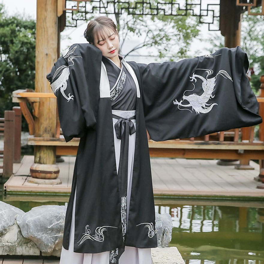 天使と悪魔 サブカル系 漢服 羽織り シャツ スカート 3点セット ユニ