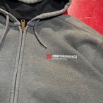 Carhartt ジップパーカー　フェードグレー　裏地メッシュサーマル　企業ロゴ