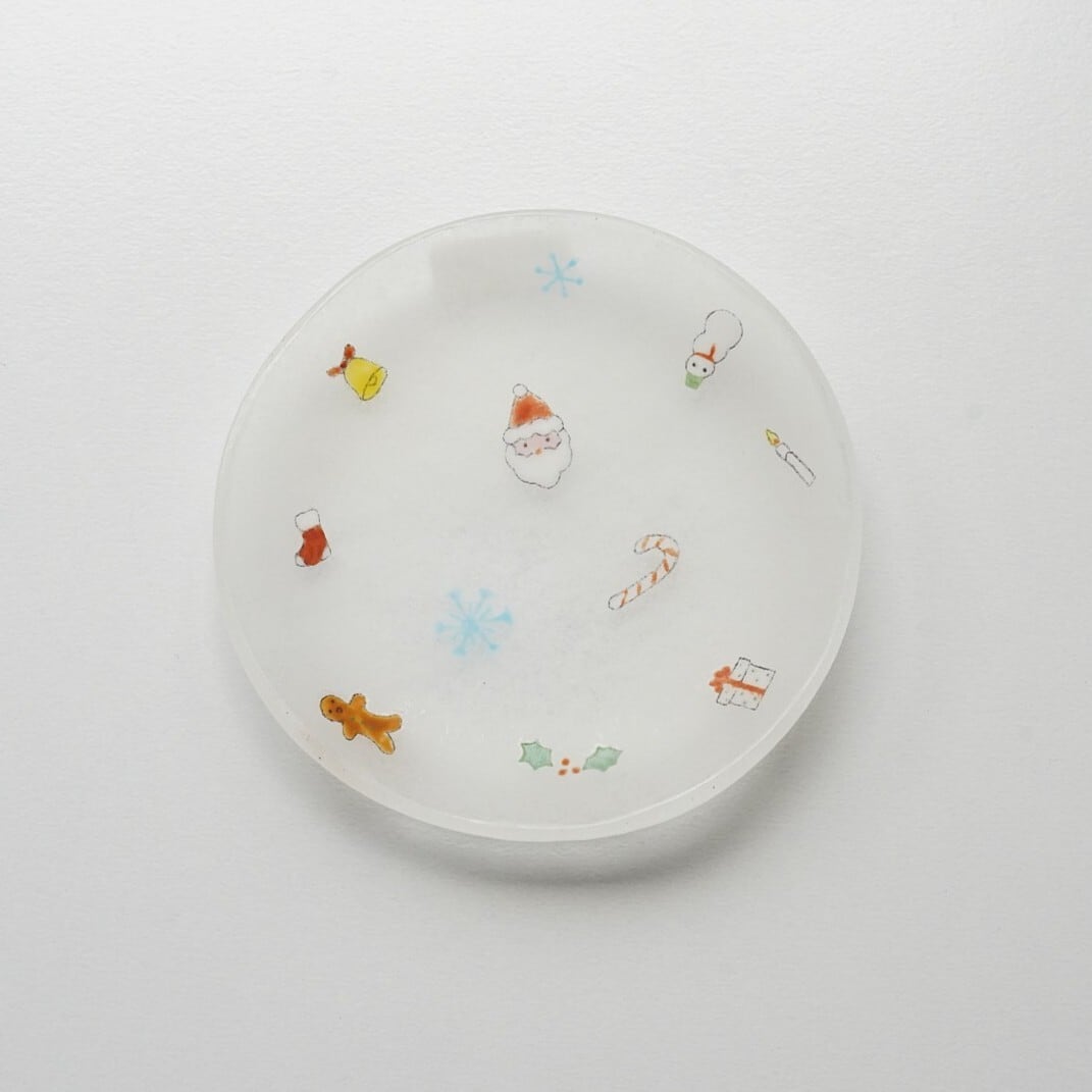 【松本みどり】クリスマス小皿 A