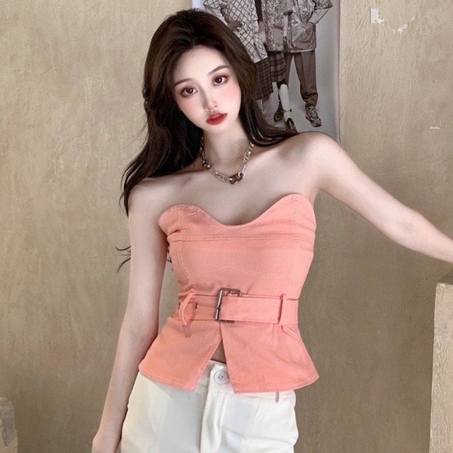 ウェスト薄手トップス レディース 大人ガーリー スウィート キュート カジュアル ピュア ハンチェンe50529252483