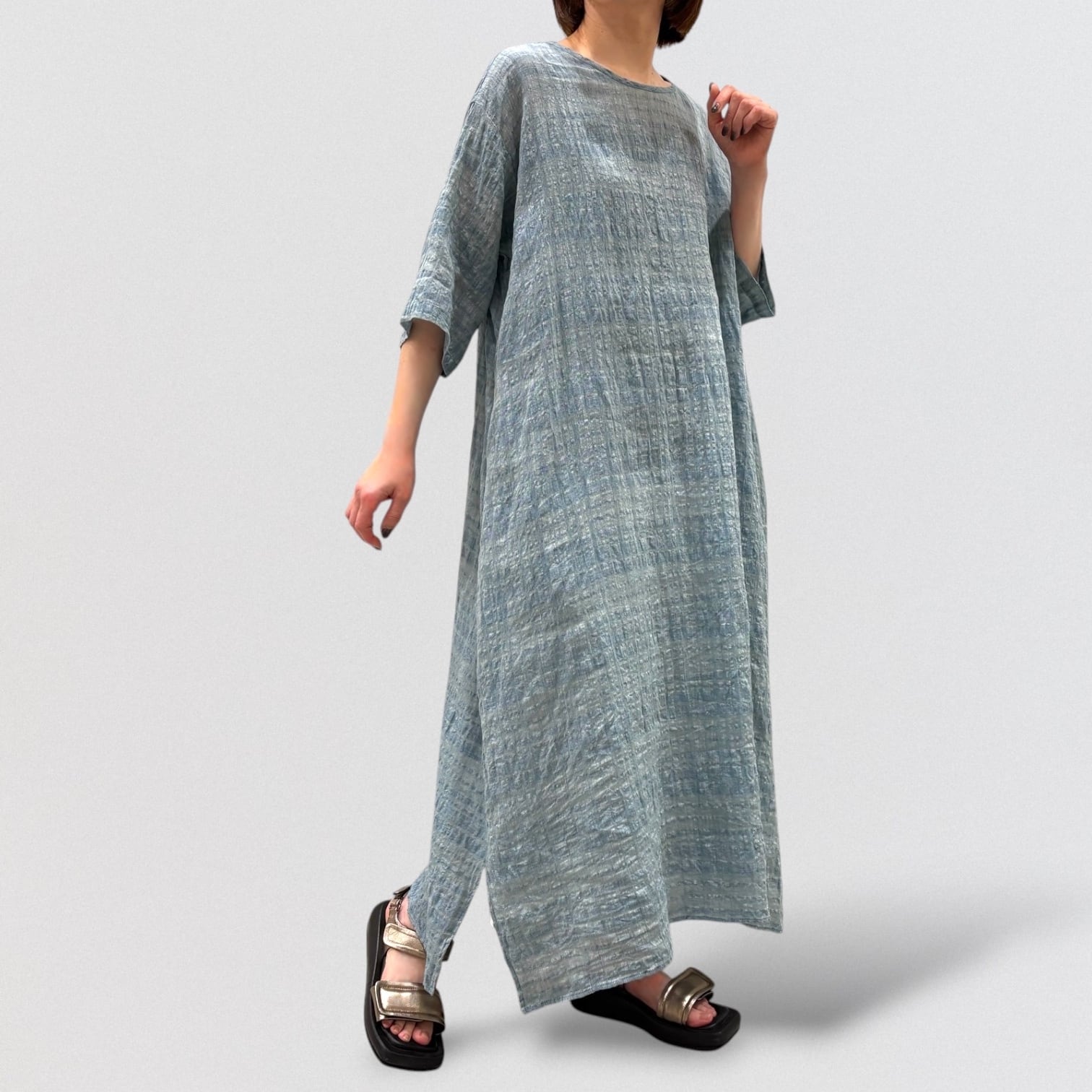 Vlas Blomme L/C Wave Stripe Dress | CoCo Cuore