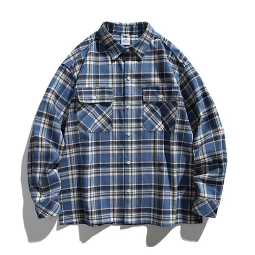 チェックパターンロングシャツ vi1433