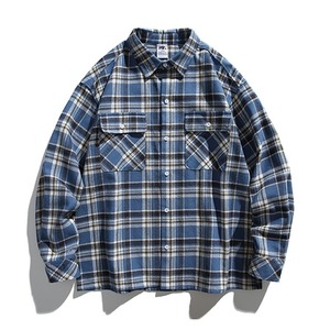 チェックパターンロングシャツ vi1433