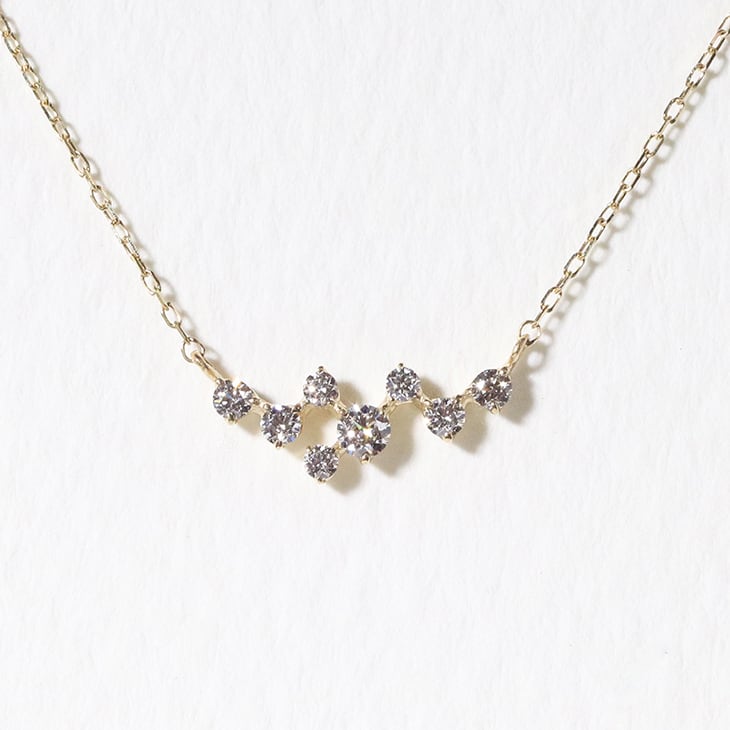 K18 0.11ct デザインダイヤモンドネックレス | jewelryway