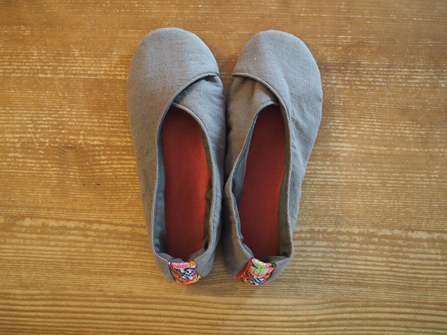 カシュクールルームシューズ
