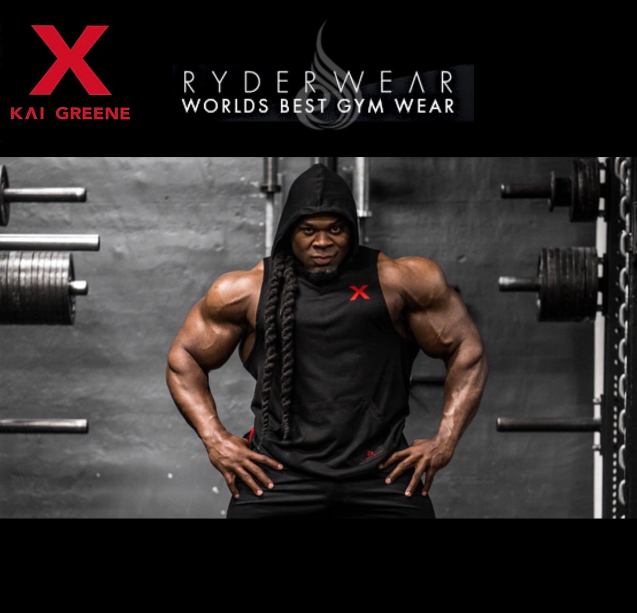 KAI GREENE RYDER WEAR Hoodie タンクトップ X メンズ スポーツウェア