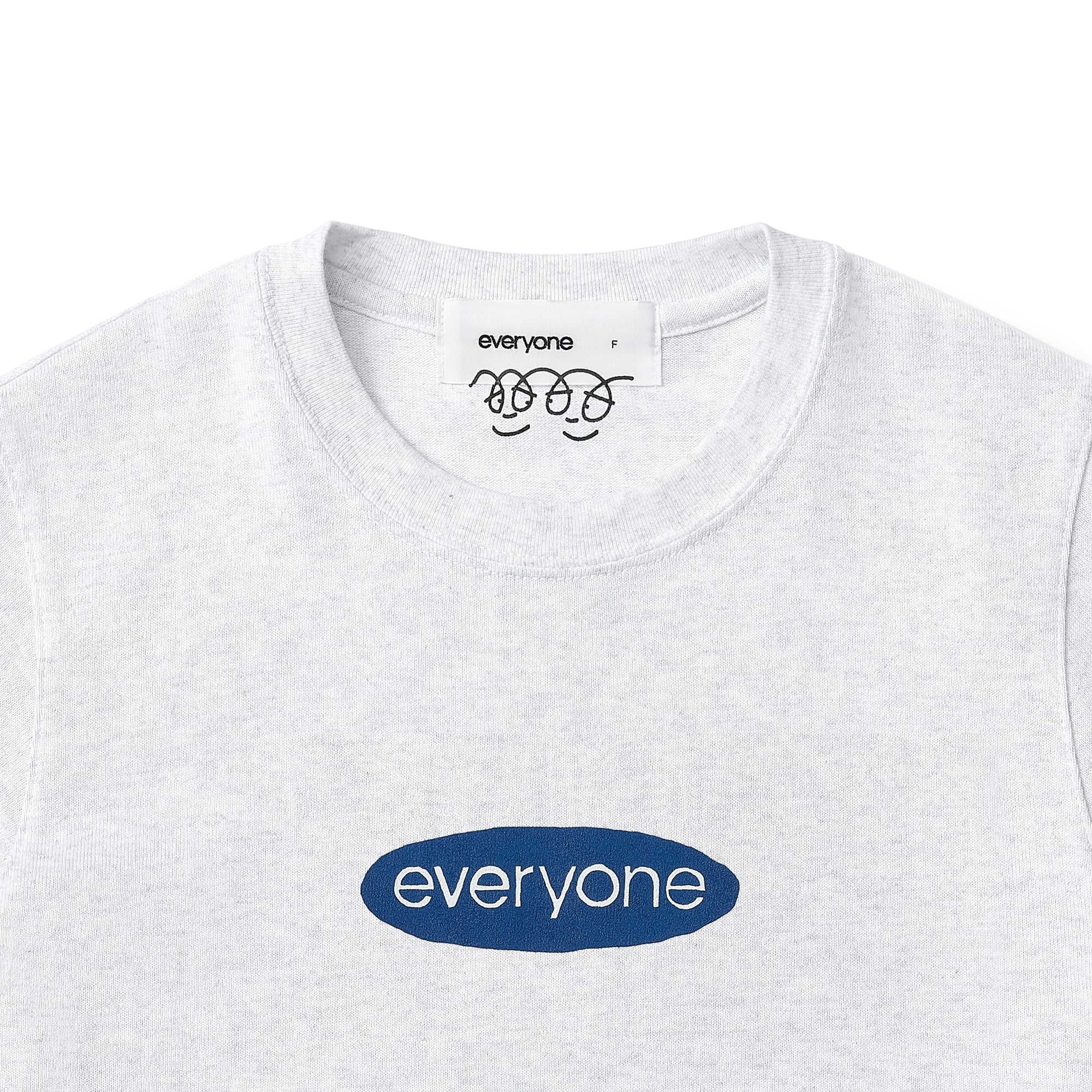 everyone j.30000 oval logo tee shirt (ASH) | everyone