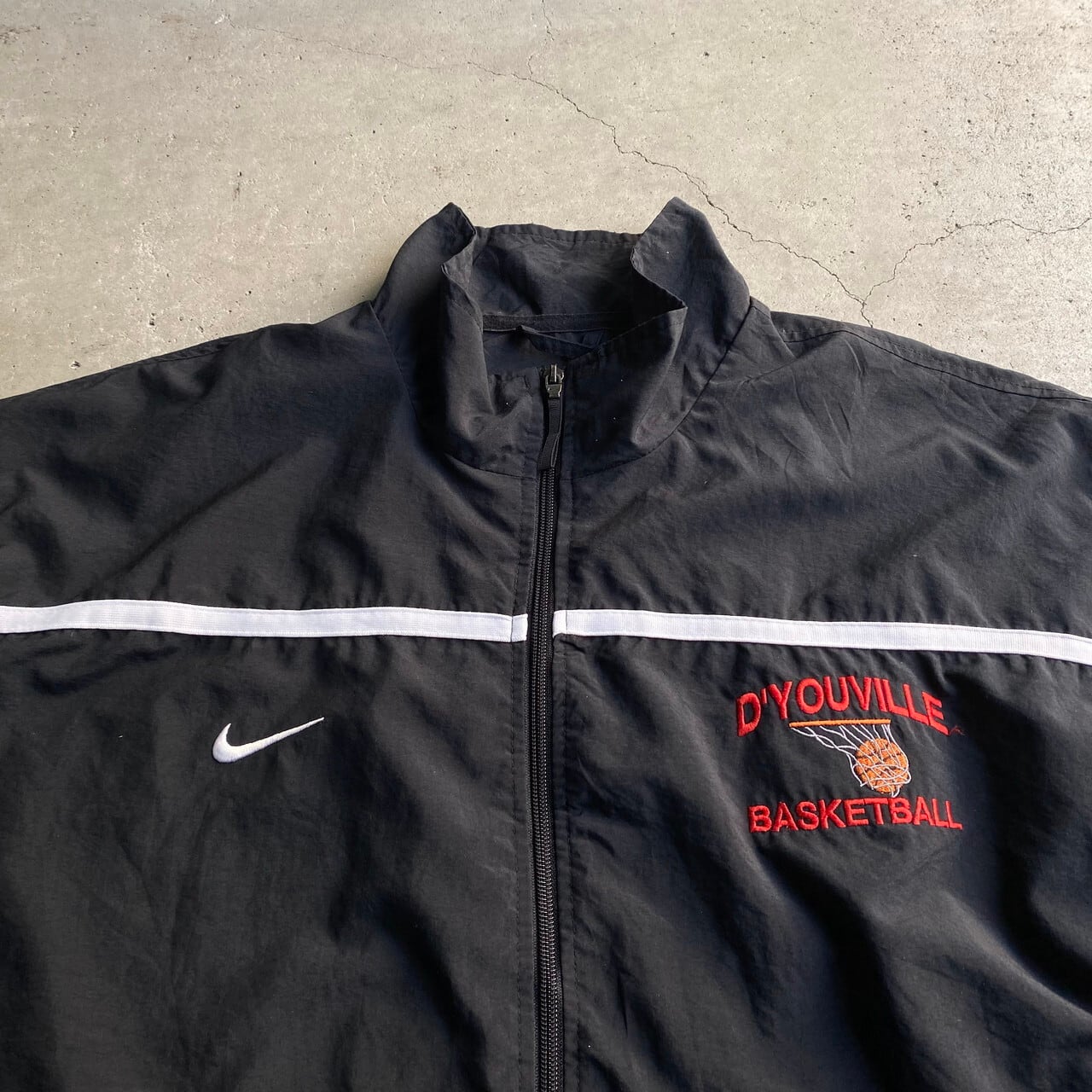 00年代 NIKE TEAM ナイキ スウォッシュロゴ刺繍 切り替え ナイロン