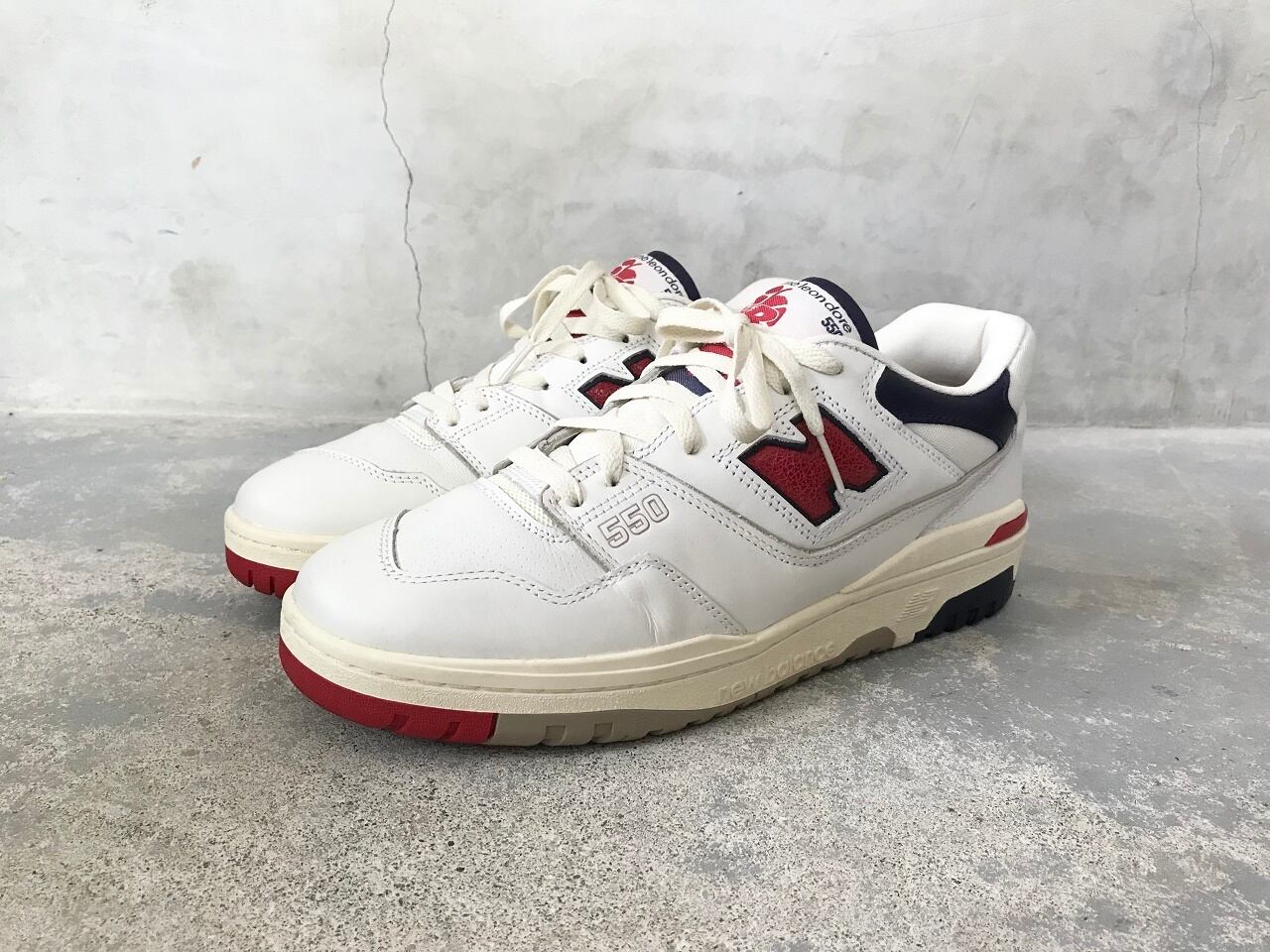 2021 Aimé Leon Dore × New Balance P550 OFF-WHITE/RED/NAVY