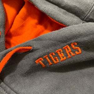 【COLOSSEUM】カレッジ スウェット パーカー クレムソン大学 Clemson Tigers football フットボール 刺繍ロゴ ビッグロゴ M US古着