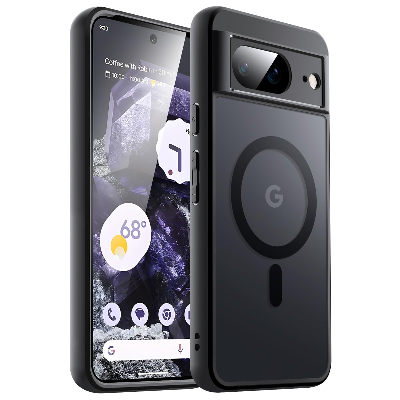 JETech Google Pixel 8用 マグネットケース (黒曜石)