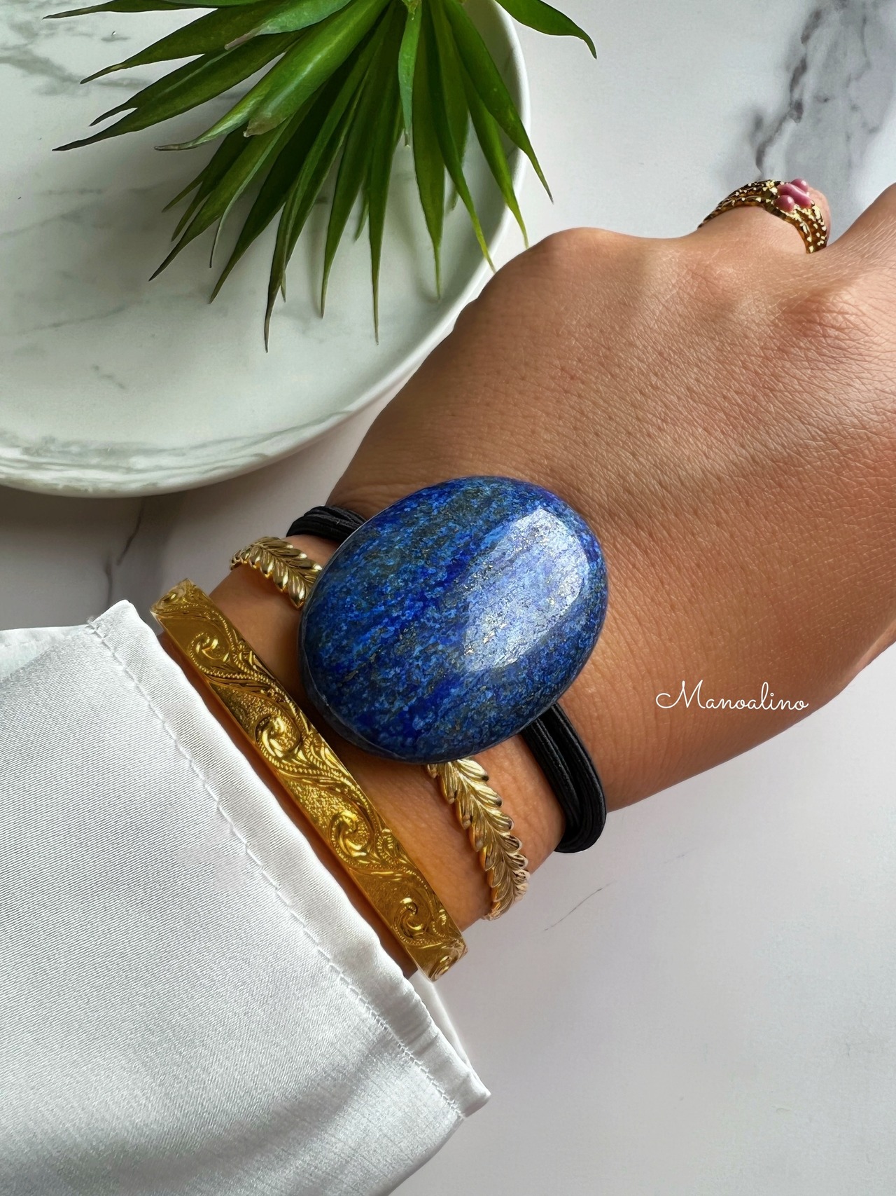 lapis lazuli hair accessory(ラピスラズリヘアゴム)