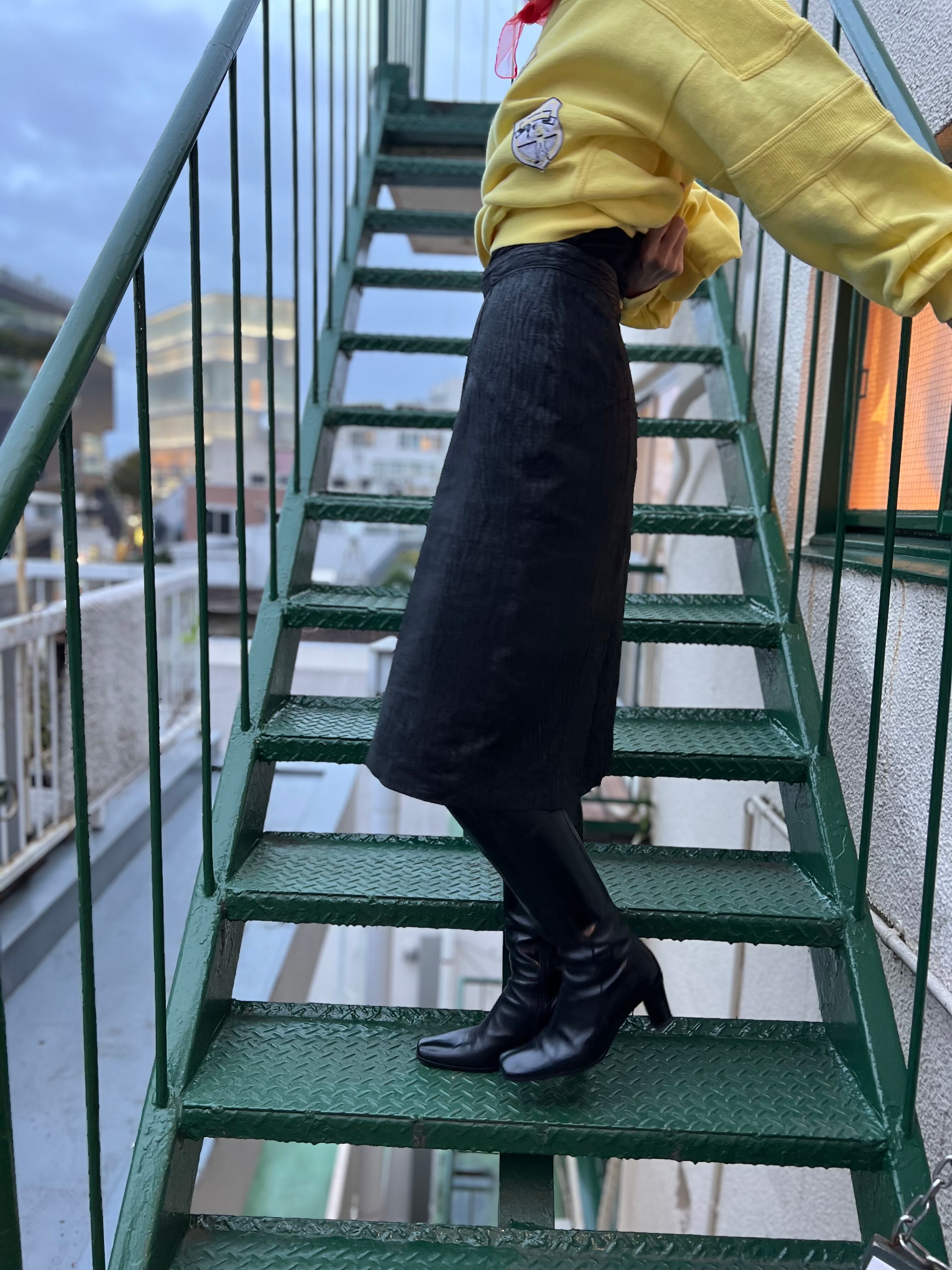 80s black leather skirt ( ヴィンテージ ブラック レザー 80s black leather skirt ( ヴィンテージ ブラック レザー