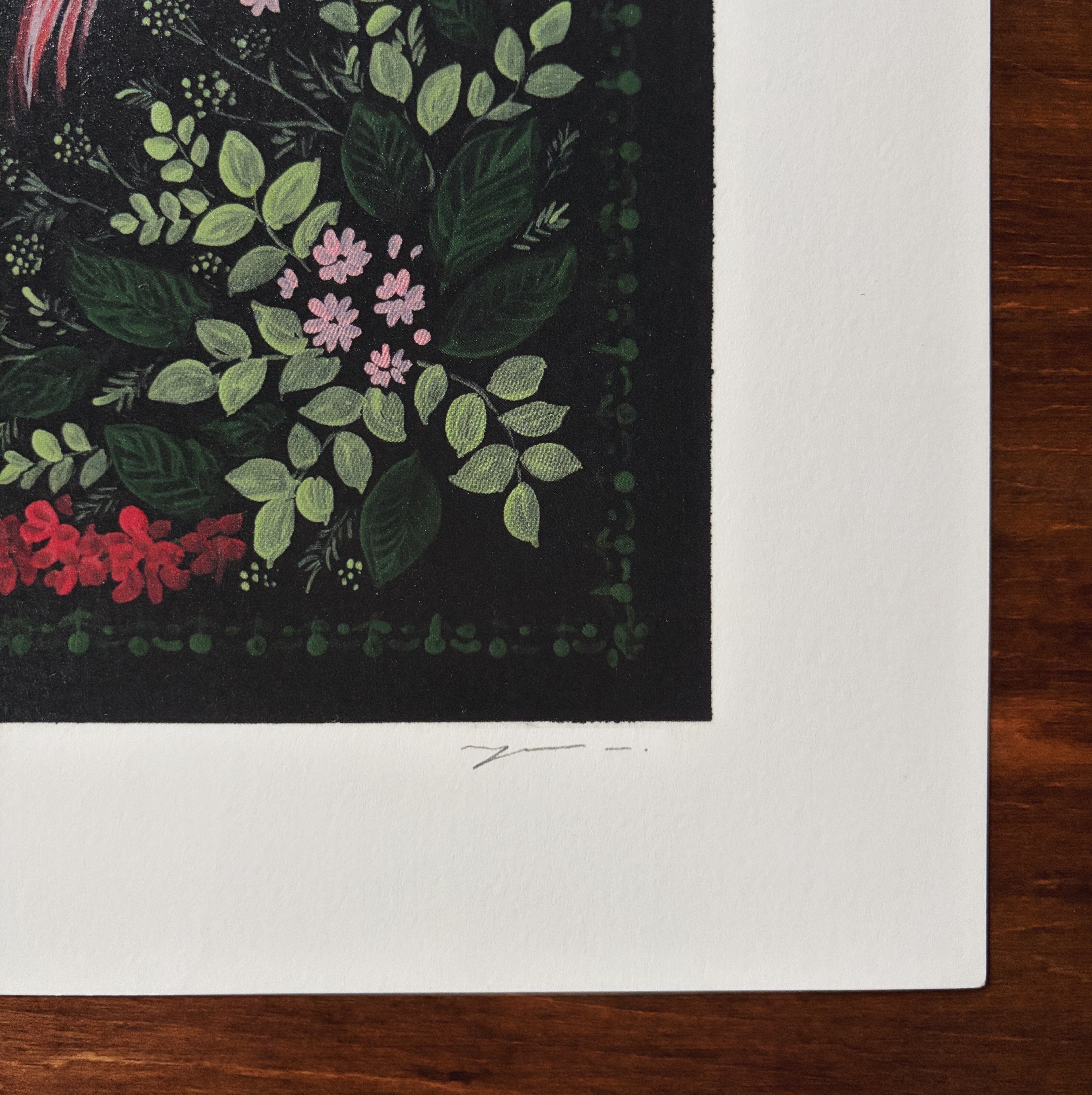 YUKIKO NORITAKE « Jardin des oiseaux » ポスター | SASHIIRO