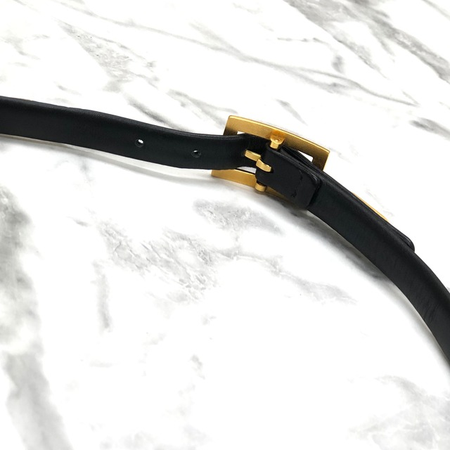 CHANEL シャネル ココマーク マトラッセ カメリア レザー ベルト ブラック vintage ヴィンテージ オールド 6u7wte
