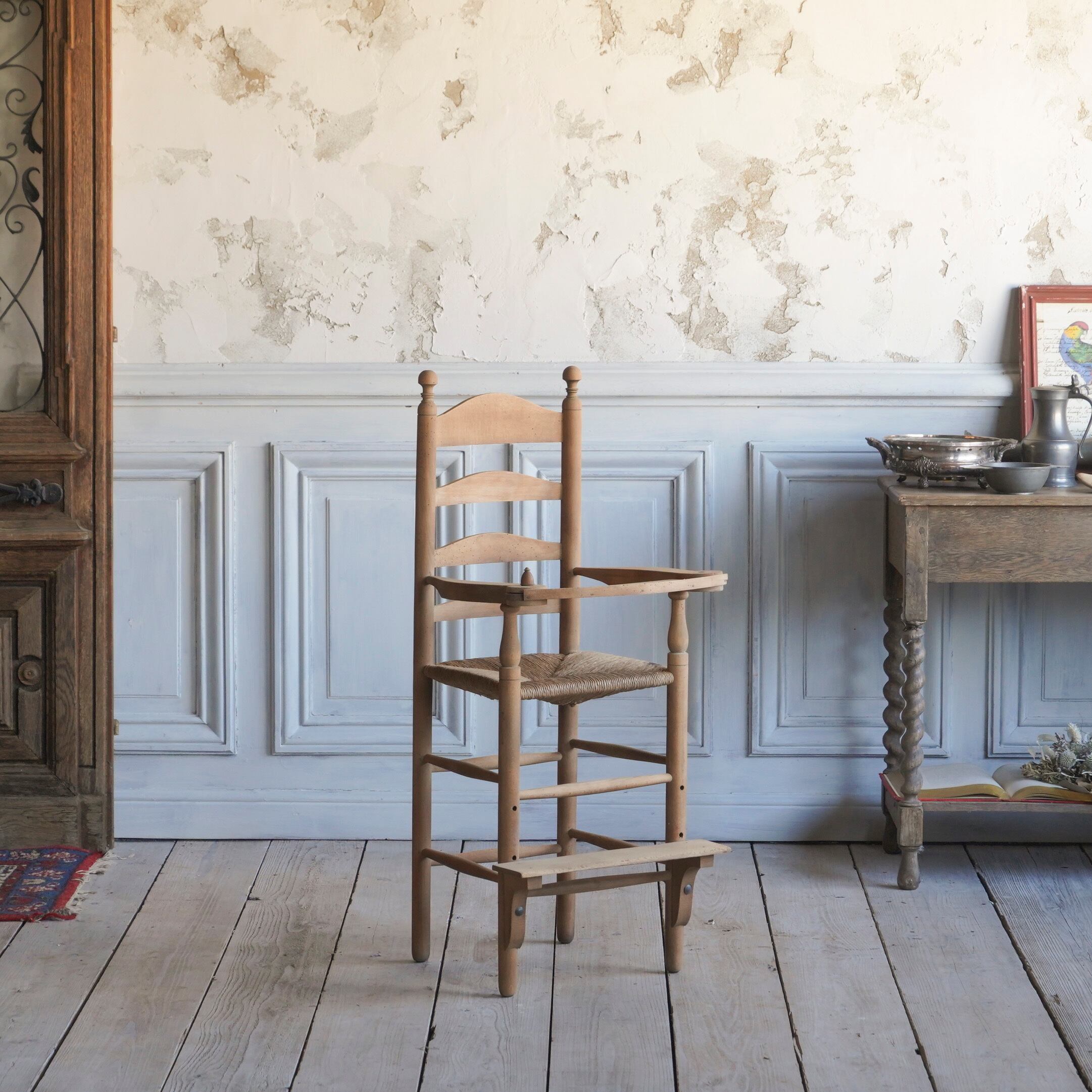 チェア/ベビーチェアー/キッズチェアー/ラッシュシートチェアー/アンティーク家具/イギリス家具/北欧家具