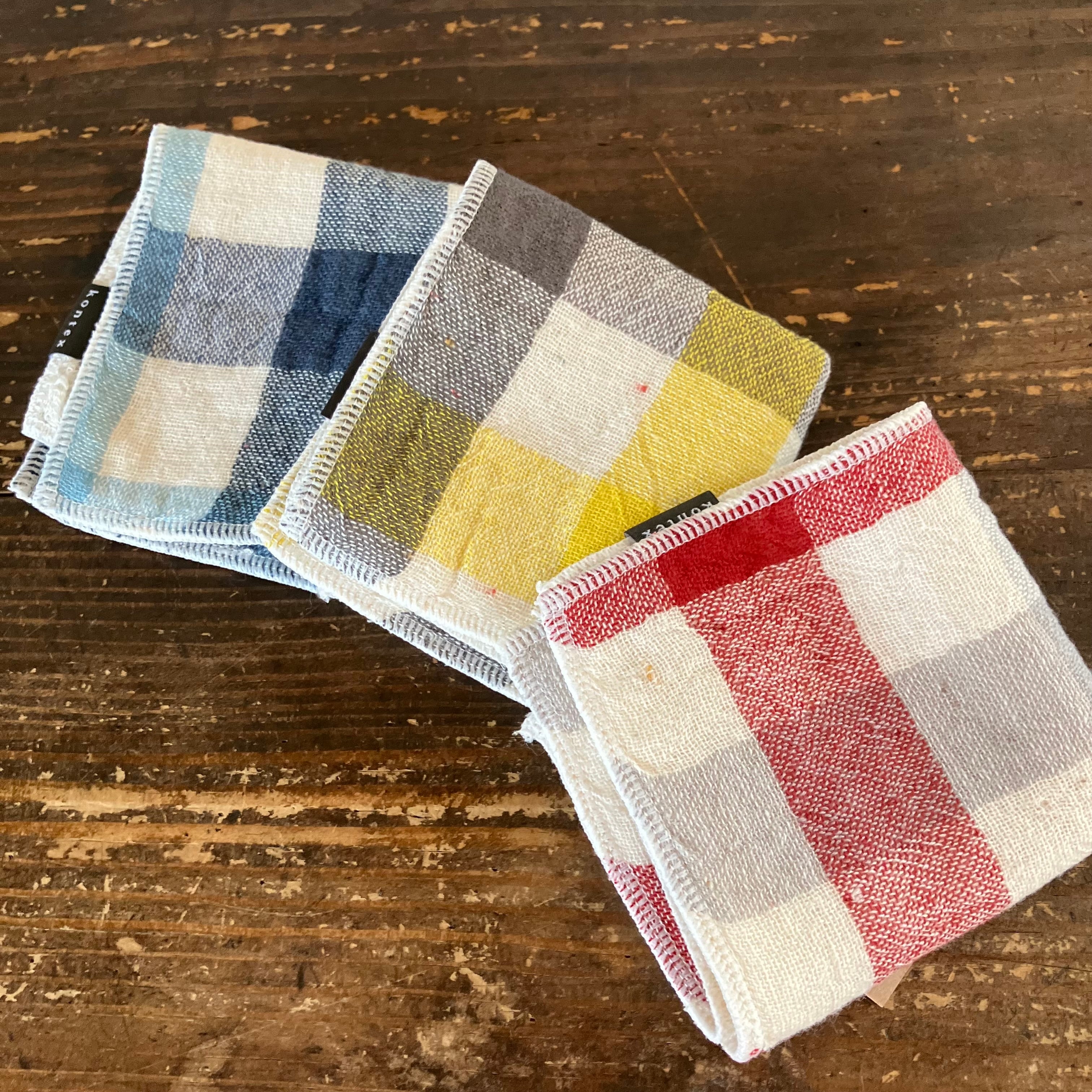 〈新入荷〉ブロックチェック ハンカチ kontex