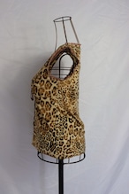 Leopard pattern sleeveless top