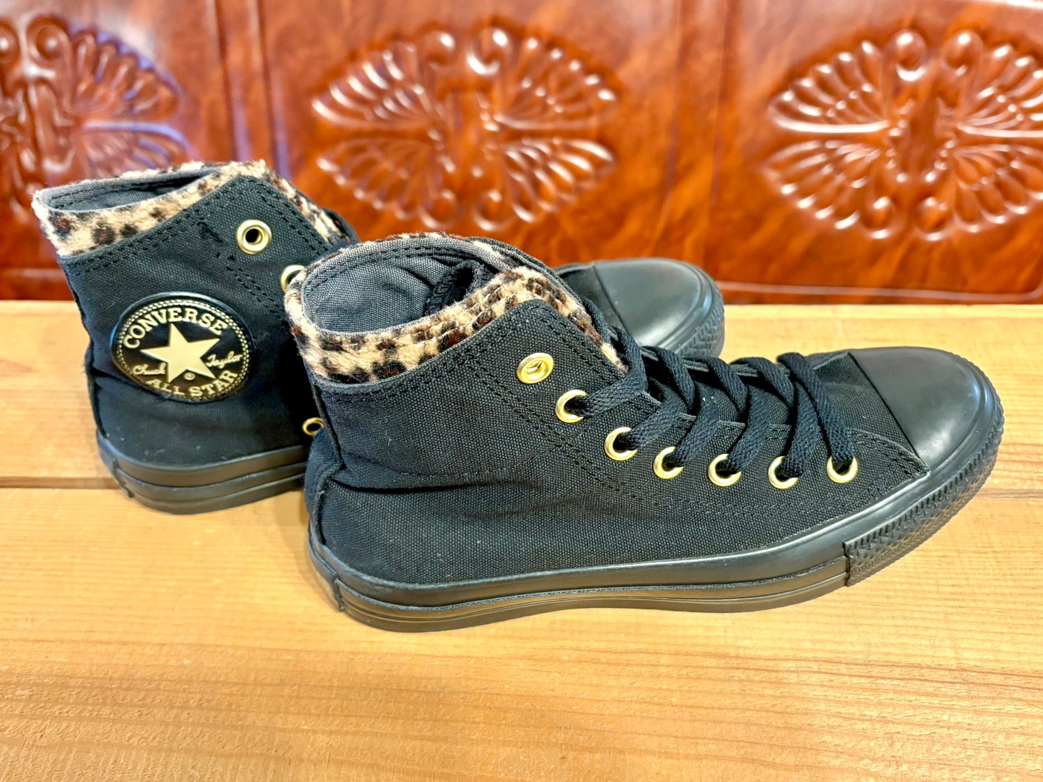converse（コンバース）ALL STAR（オールスター）Hi 黒/レオパード 5
