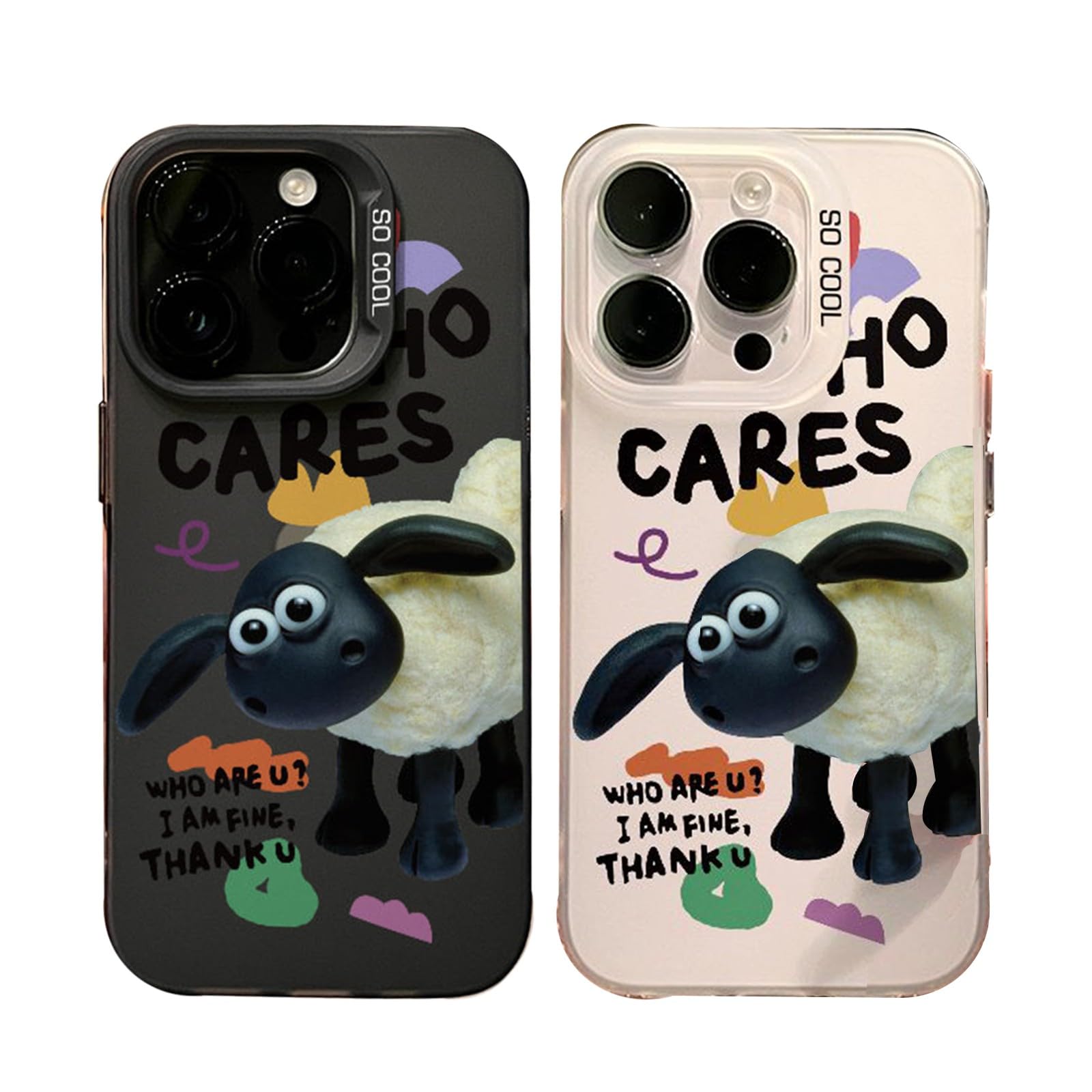 Arpe ひつじのショーン スマホケース iPhone SE3/2 iPhone SE(第3/2世代) 用 ケース (4.7インチ) 可愛い バンパー 傷つきにくさを向上 カラー(白-B)