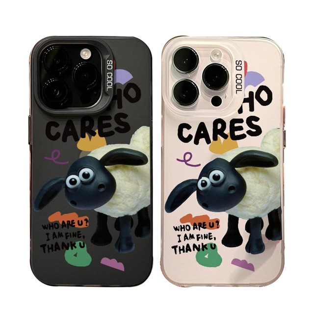 Arpe ひつじのショーン スマホケース iPhone SE3/2 iPhone SE(第3/2世代) 用 ケース (4.7インチ) 可愛い バンパー 傷つきにくさを向上 カラー(白-B)