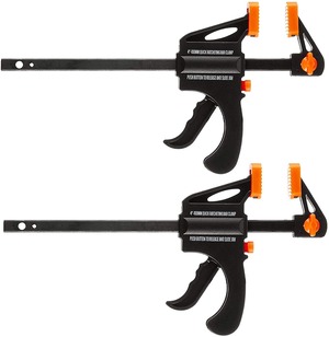 【努力特価】高儀(Takagi) ホビークイックバークランプ ブラック 100mm 2個組 HQB-100-2P【燕三条ブランド】【レバーを握るだけの簡単作業】 クランプ 木工 金具 DIY 万力 固定金具
