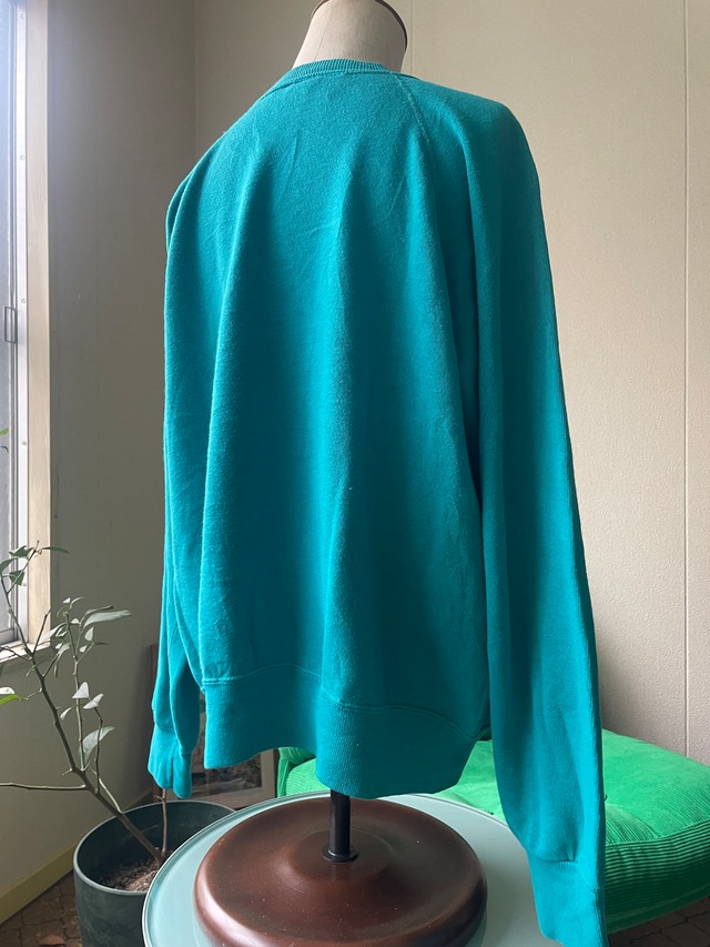 80s-90s BASSETT-WALKER Solid Raglan turquoise