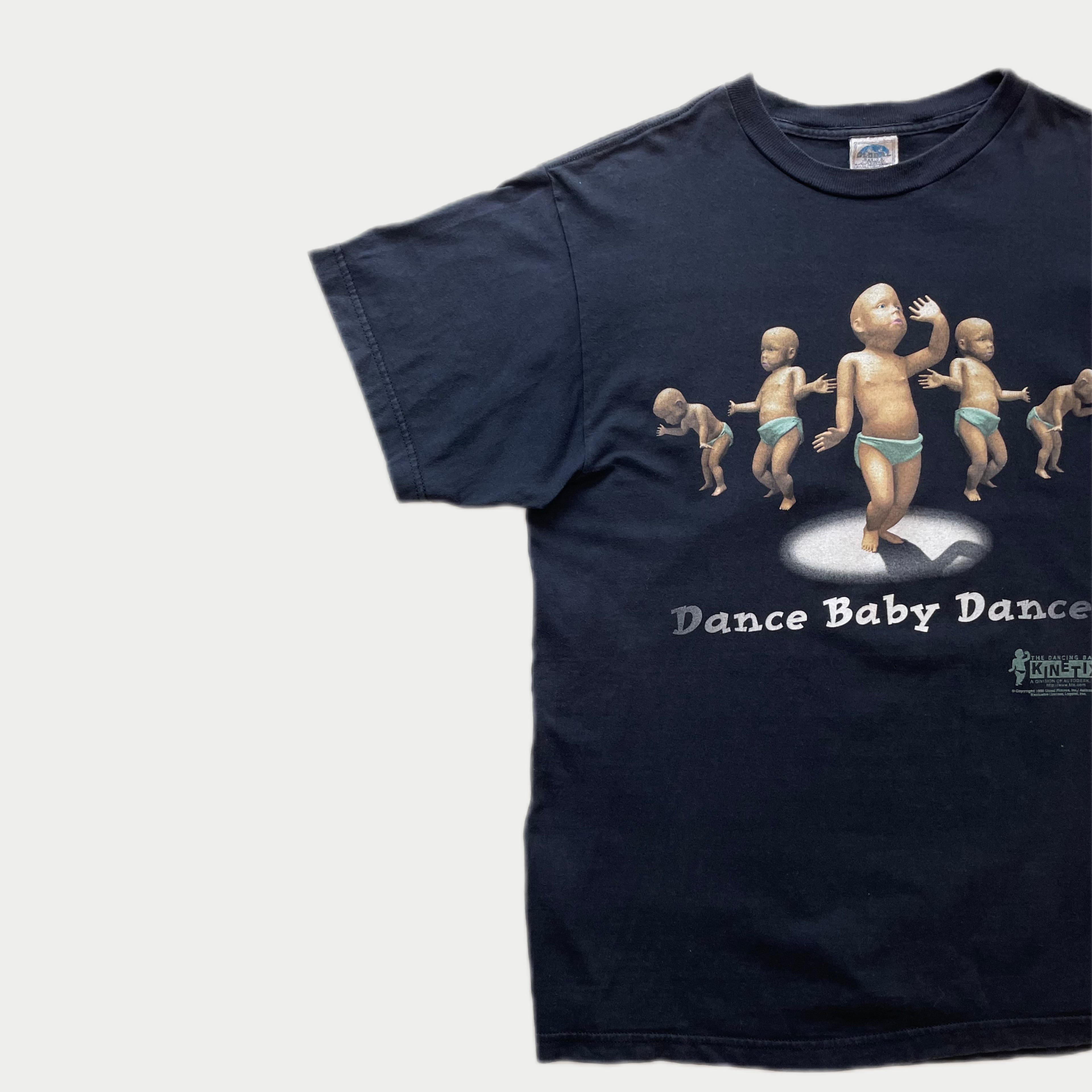 1990's vintage DANCING BABY printed t-shirt black color | coysclothing