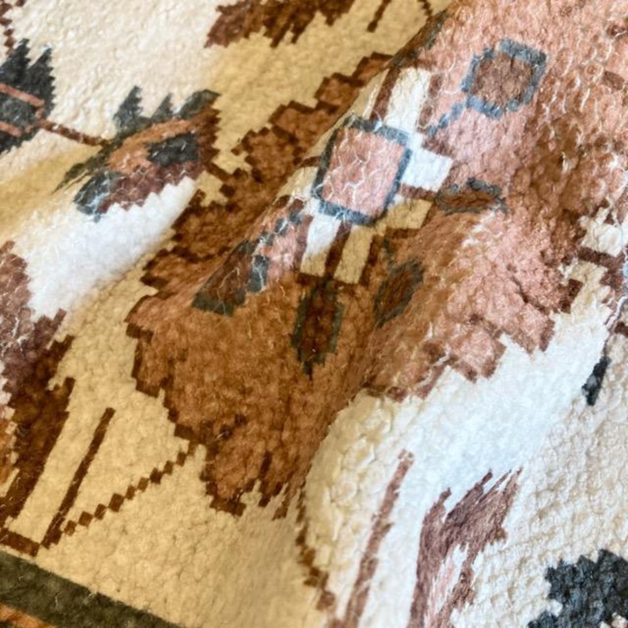 TOPANGA Homefurnishing　ペルシャプリントフロアラグマット　キャラジ　80×140cm　フロアマット　ペルシャ絨毯　ポリエステル　二人掛けソファ　