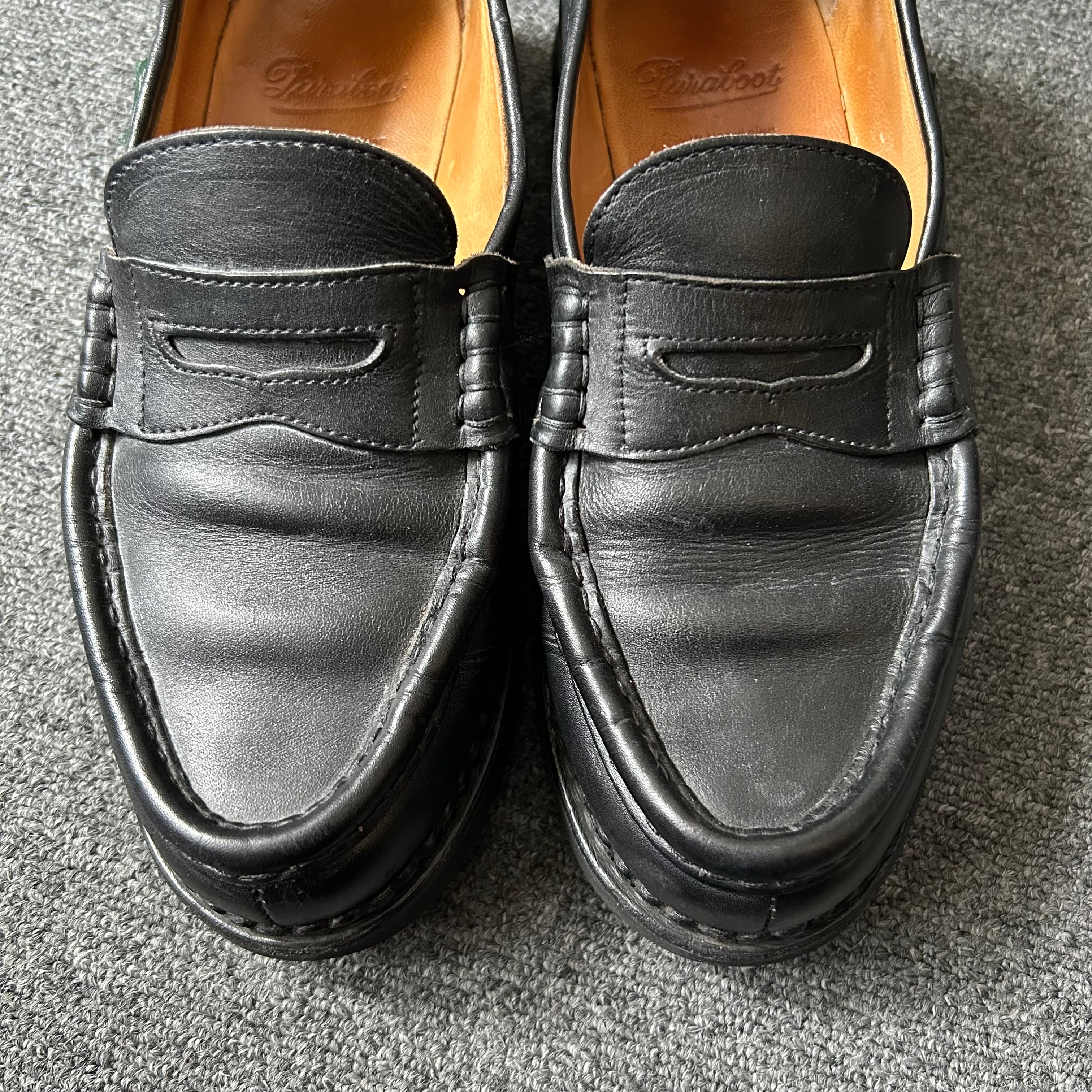 靴 paraboot REIMS 6 1/2 F Loafer Paraboot Reims Black Leather Loafer – Drakes US