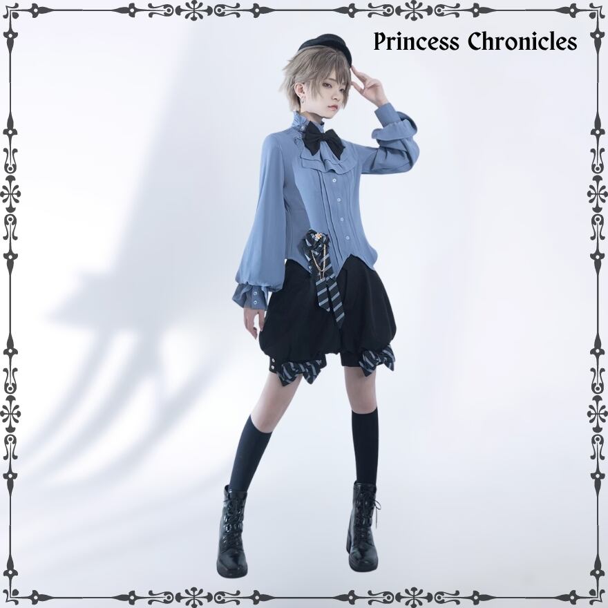 サブカル 服 地雷系 通販 王子 皇子系 ロリィタ 少年装 Princess Chronicles オリジナル シャツ ピンタック入り 麗人 メンズロリータ かわいい イベント衣装 舞台衣装