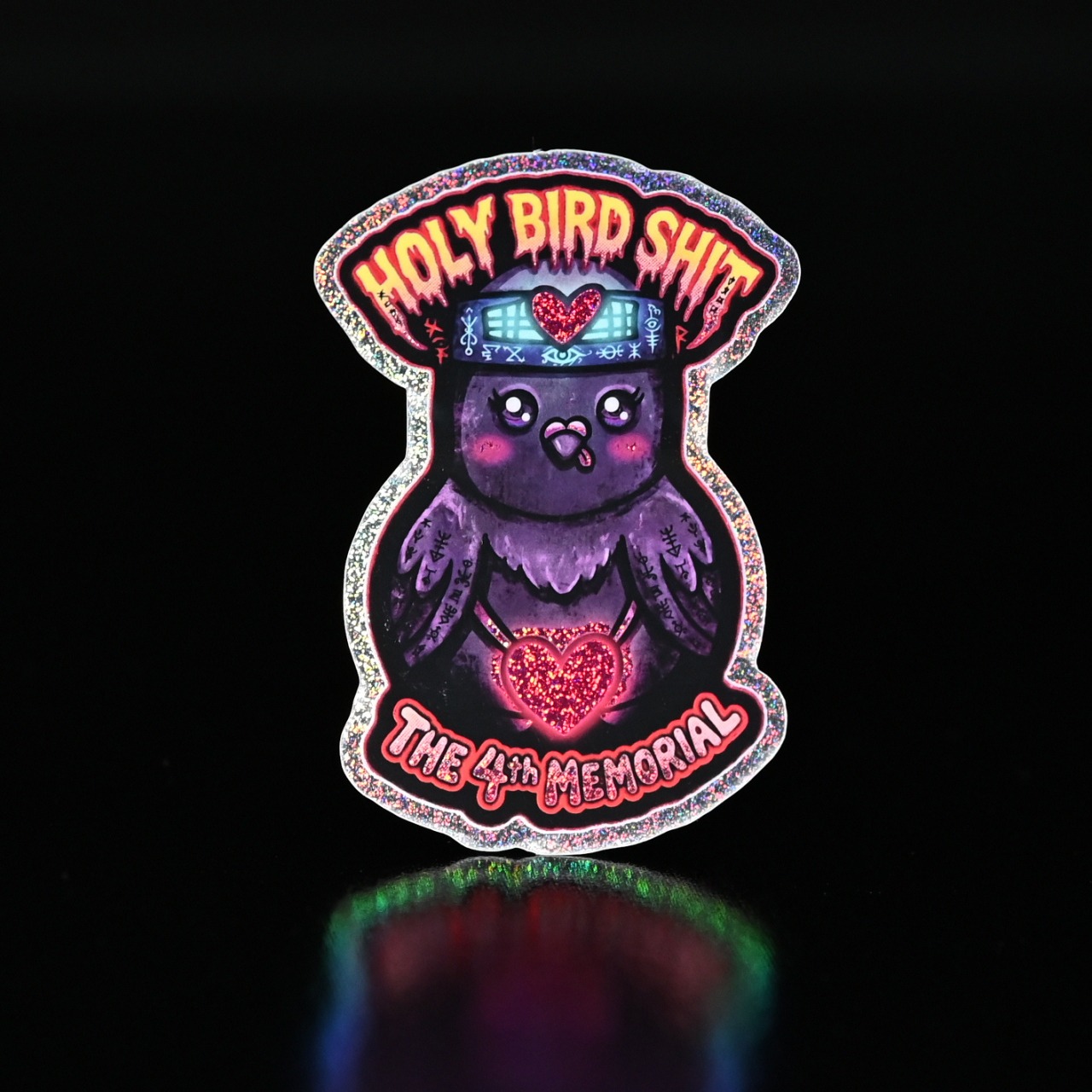 『HOLY BIRD SHIT — THE 4th MEMORIAL』　魔除けステッカー