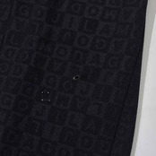 伊太利屋 イタリヤ ラインストーン付き シャドーチェック柄 ストレッチ パンツ スラックス 7 /黒 ブラック/日本製