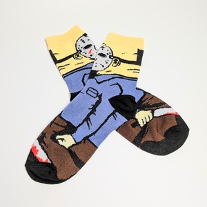 【 crew socks / クルーソックス 】【D】『 HORROR MOVIE Character Socks 5P SET 』ホラー映画キャラソックス5足セット 〚アメリカン雑貨 アメトイ〛