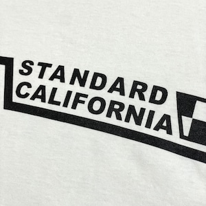 【VANS＋STANDARD CALIFORNIA】コラボ　Tシャツ ロゴ 両面プリント バックプリント ブロックチェック 白t L 半袖 ヴァンズ スタンダードカリフォルニア古着