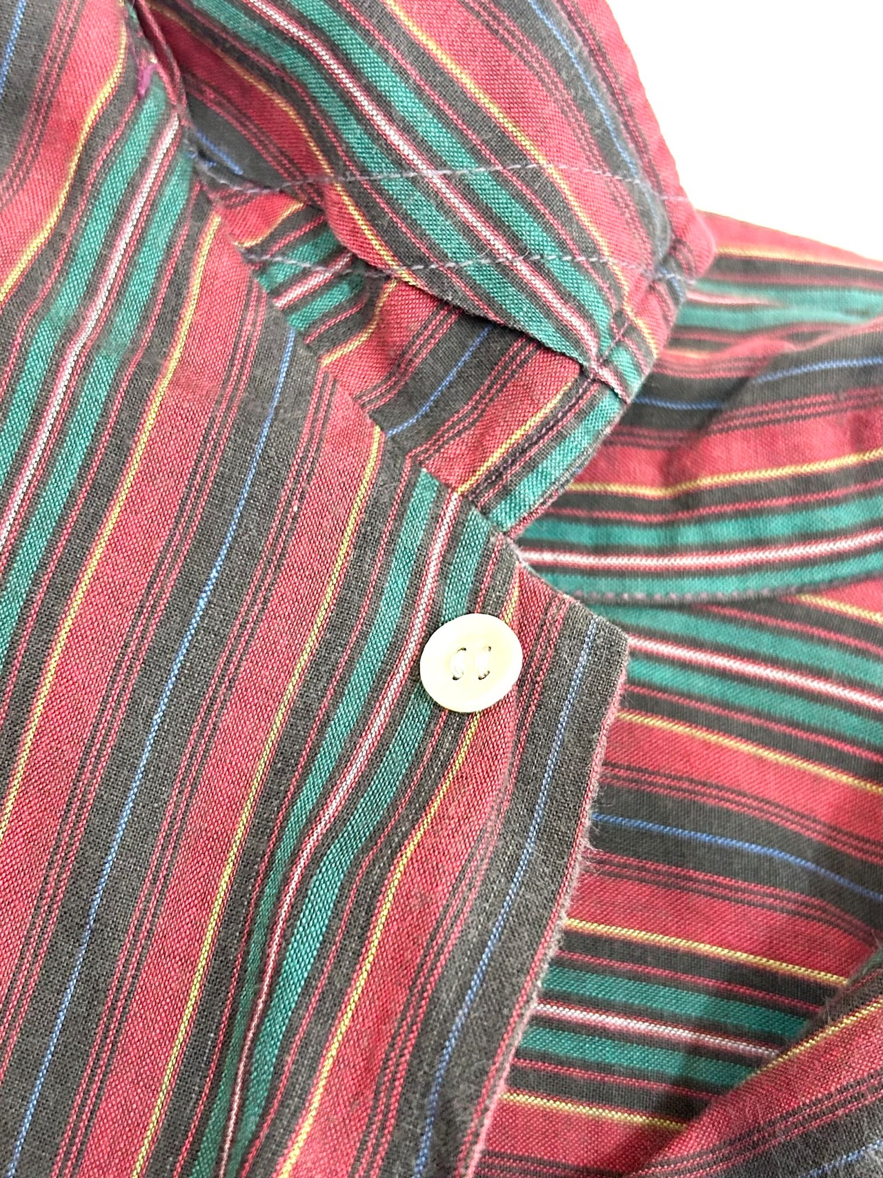 60s Hudson "DOUBLE NAME" S/S OPEN COLLAR SHIRT Size XL