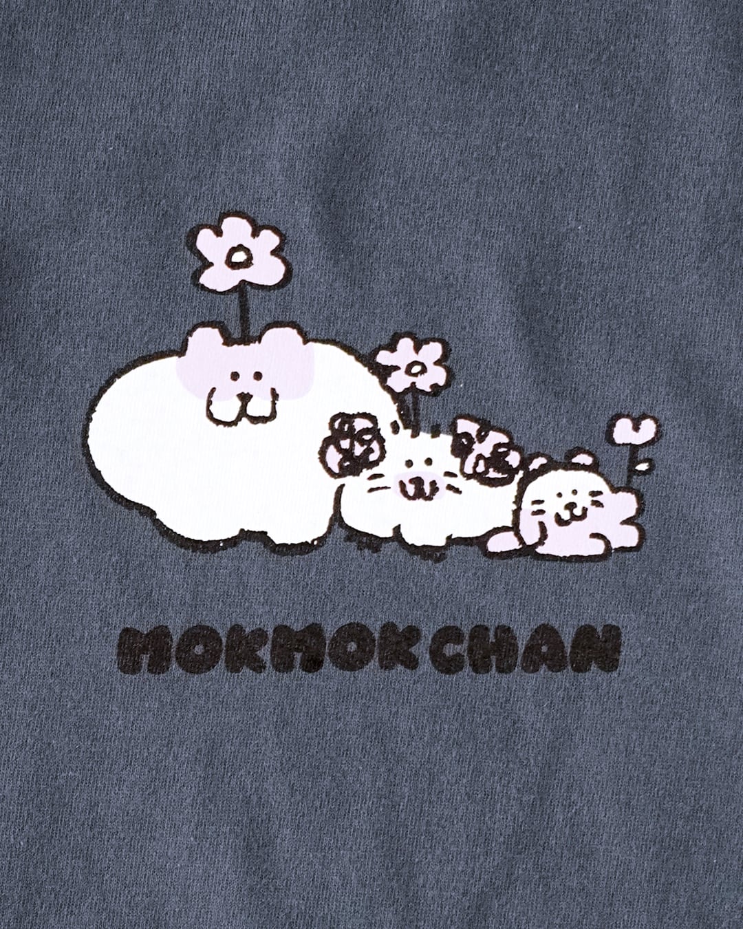 仲良しトリオTee/ヘイジーネイビー（MK-586) | もくもくちゃん公式