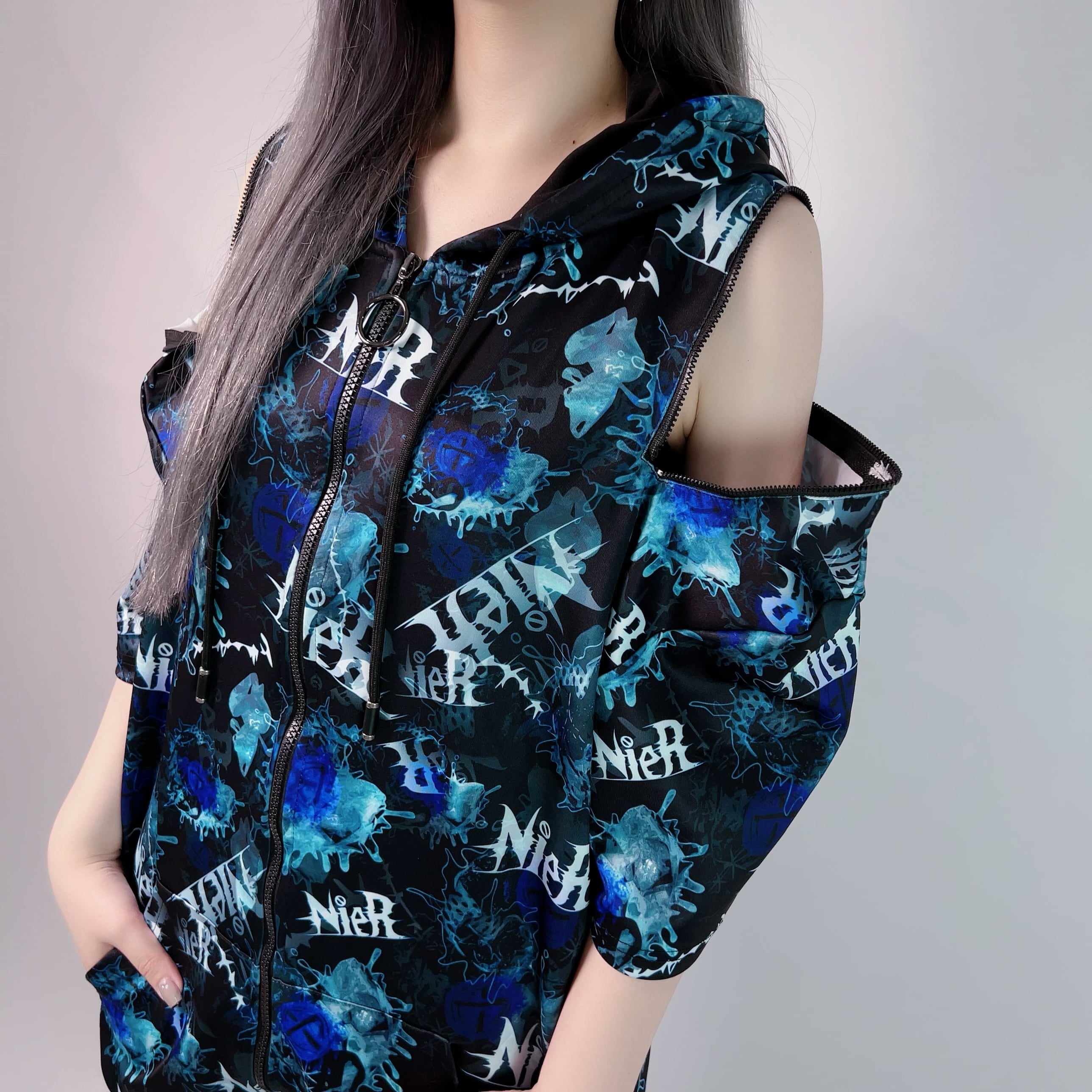 2WAY OFF-SHOULDER ZIP【HEART BEAT】 | NIER CLOTHING powered by BASE