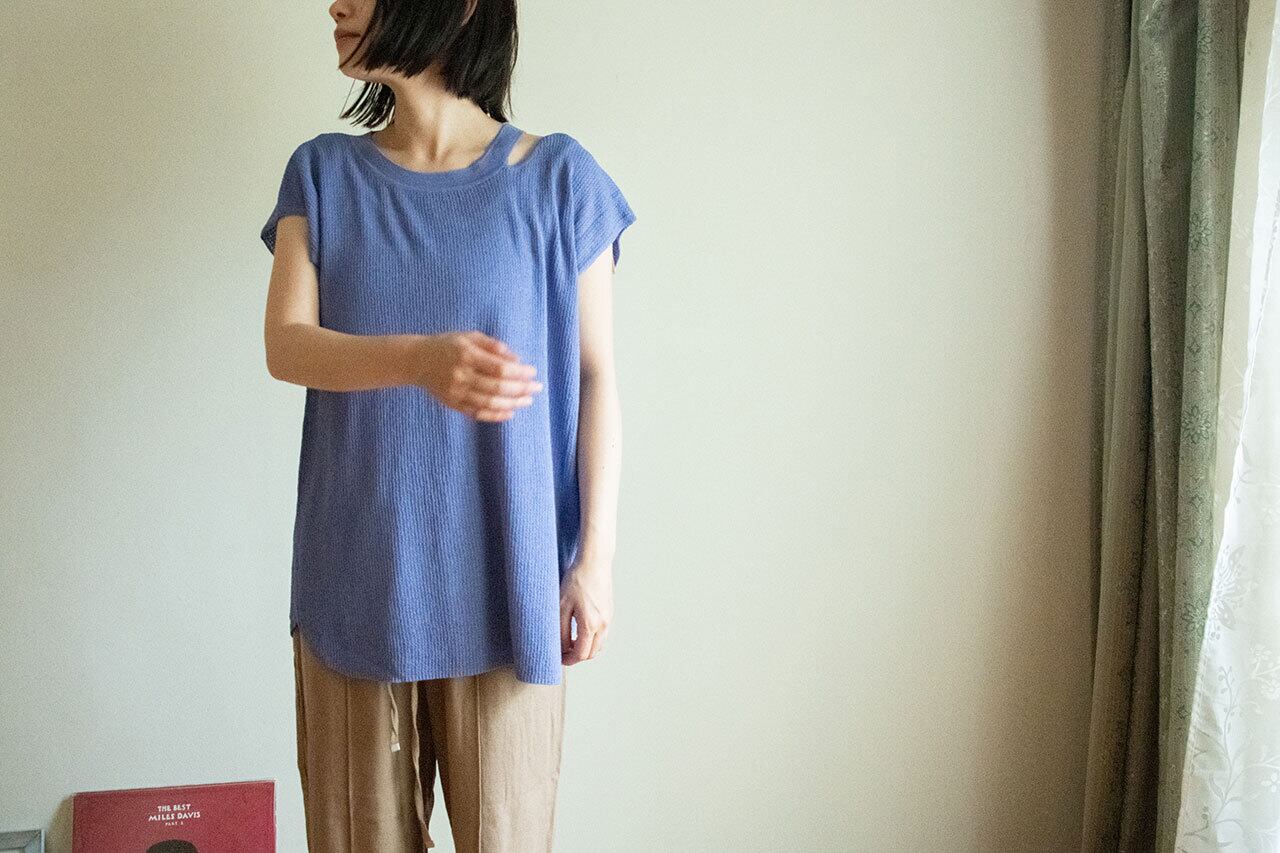 クロシェットオープンネックチュニック_LPU