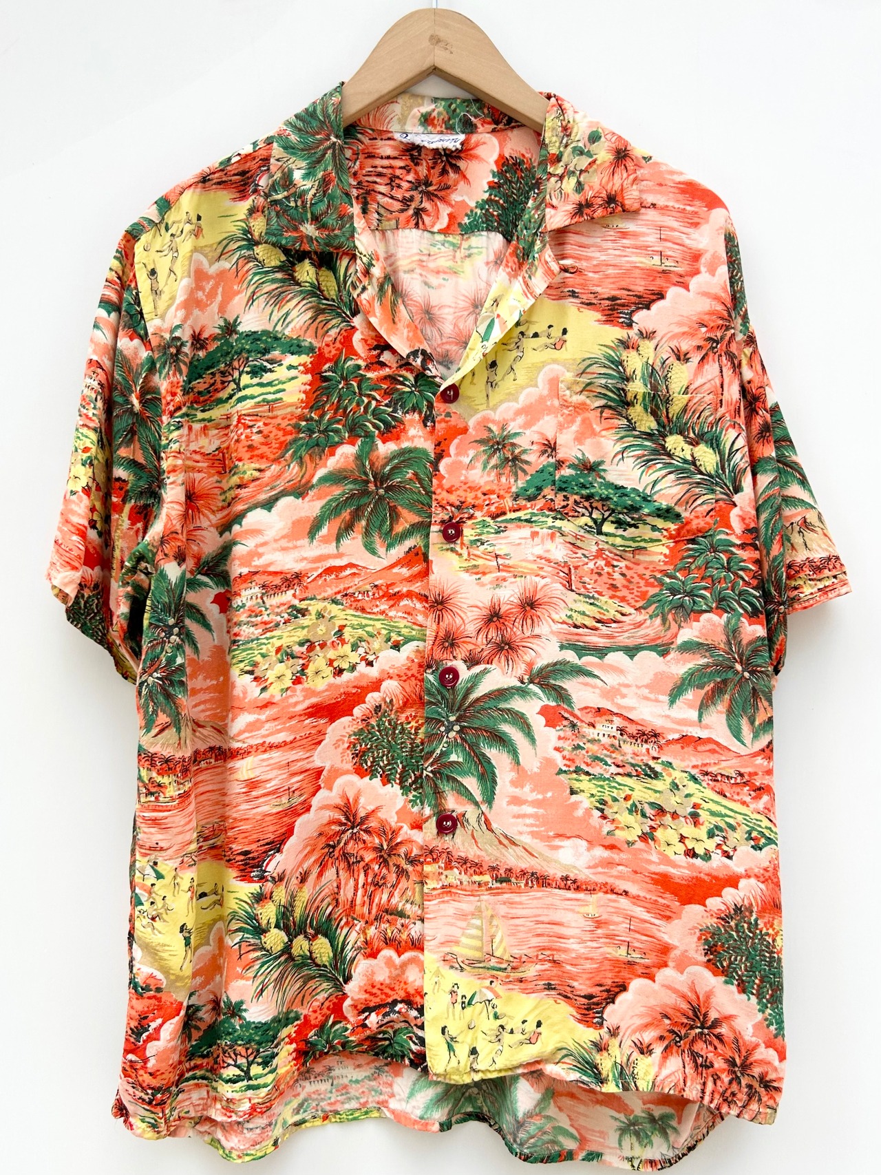 60s S/S HAWAIIAN SHIRT Size L程